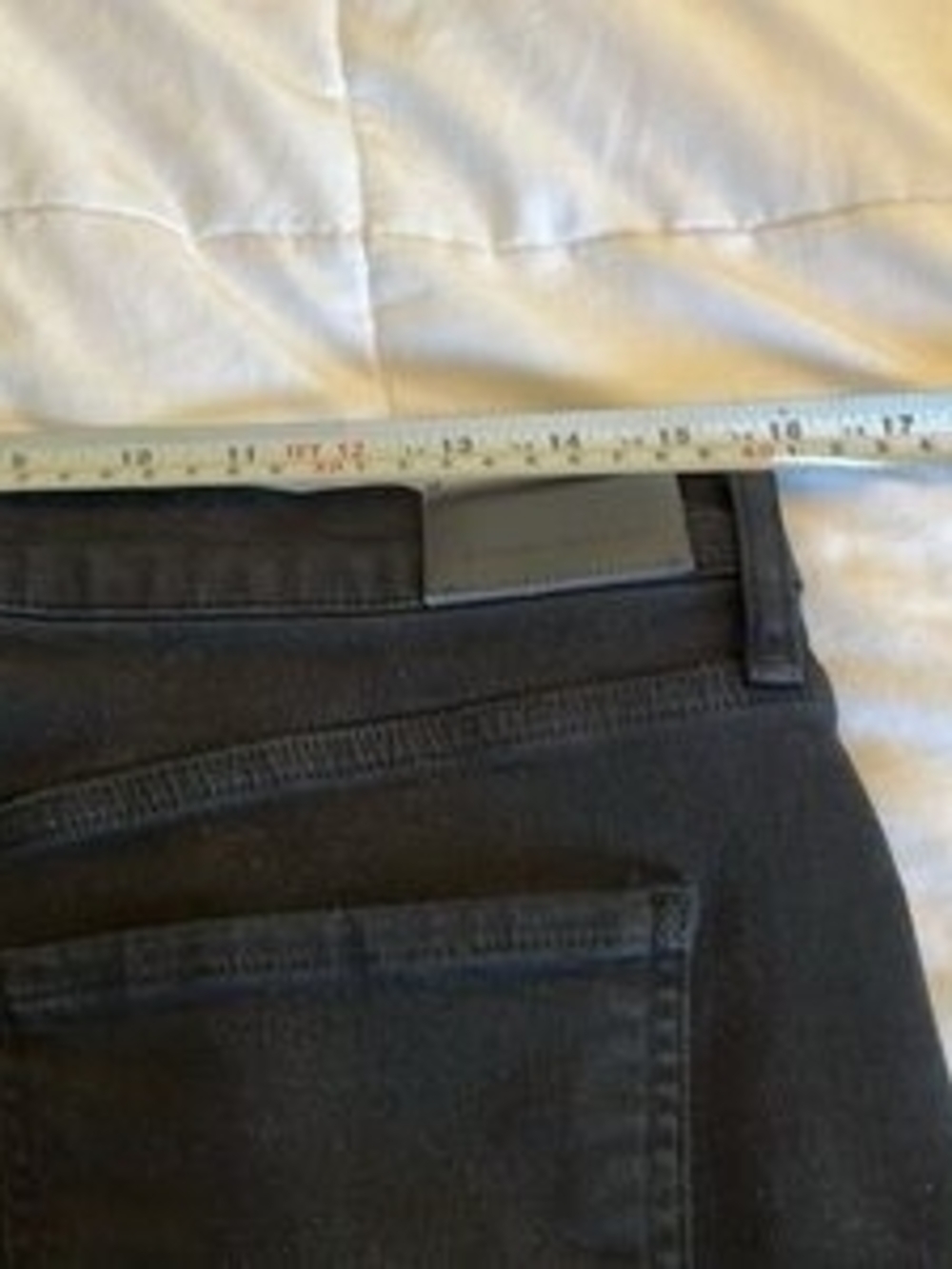 Citizens Of Humanity Black Denim Jeans with Leather Patch - Picture 10 of 11